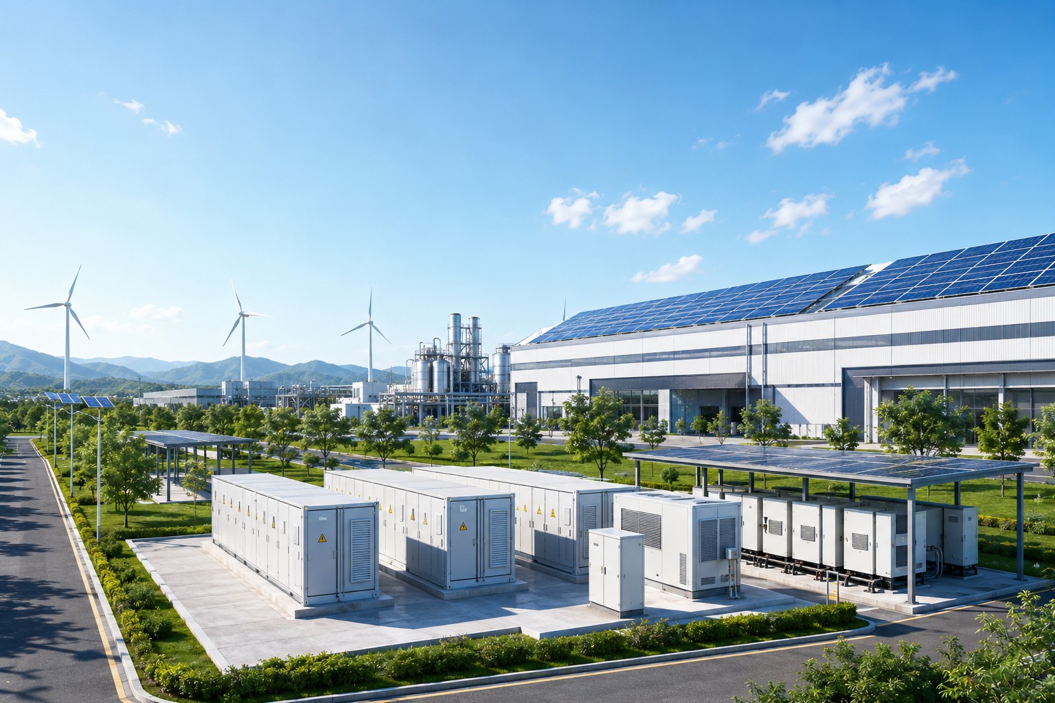 Solar with Battery Storage By combining solar power with an ESS, businesses can overcome the time-related limitations of solar generation and turn solar energy into a more stable, manageable power source that can support operations around the clock. 